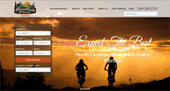 Desktop Screenshot of mountainoasiscabinrentals.com